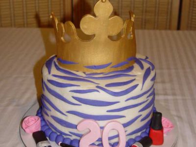 Golden Crown Zebra Cake