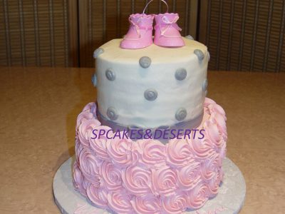 Baby Girl Shoes Cake