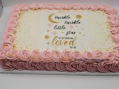 Baby Shower Pink Stars Cake