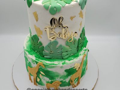 Babyshower Girafe Animals Cake