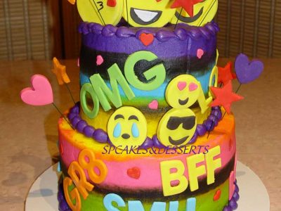 Emoji Rainbow Cake