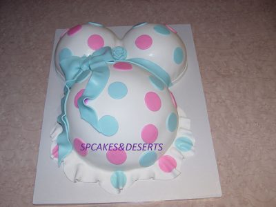 Pink Blue Baby Belly Cake