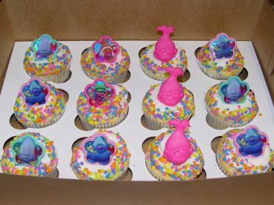 Trolls Sprinkle Cupcakes